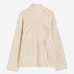 H&M Rib-knit Mock Turtleneck Sweater - Size L